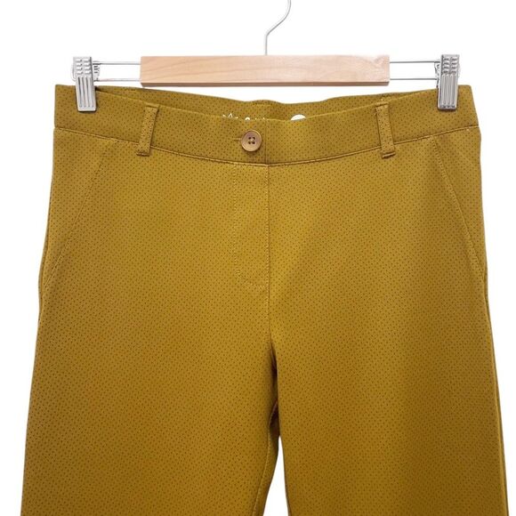 Betabrand Straight-Leg Classic Dress Pant Yoga Pant Toffee Polka Dot Size Medium - Picture 5 of 10